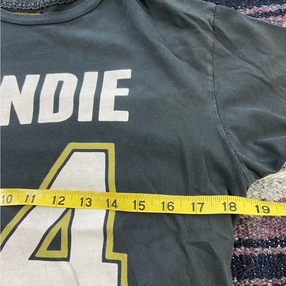 Retrobrand Blondie Band #74 Varsity Jersey Style Tee T-Shirt Faded Black XSmall - Picture 3 of 9